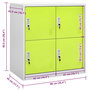 Voir la diapositive 6 : VIDAXL Armoire a casiers Gris clair et vert 90x45x92,5 cm Acier