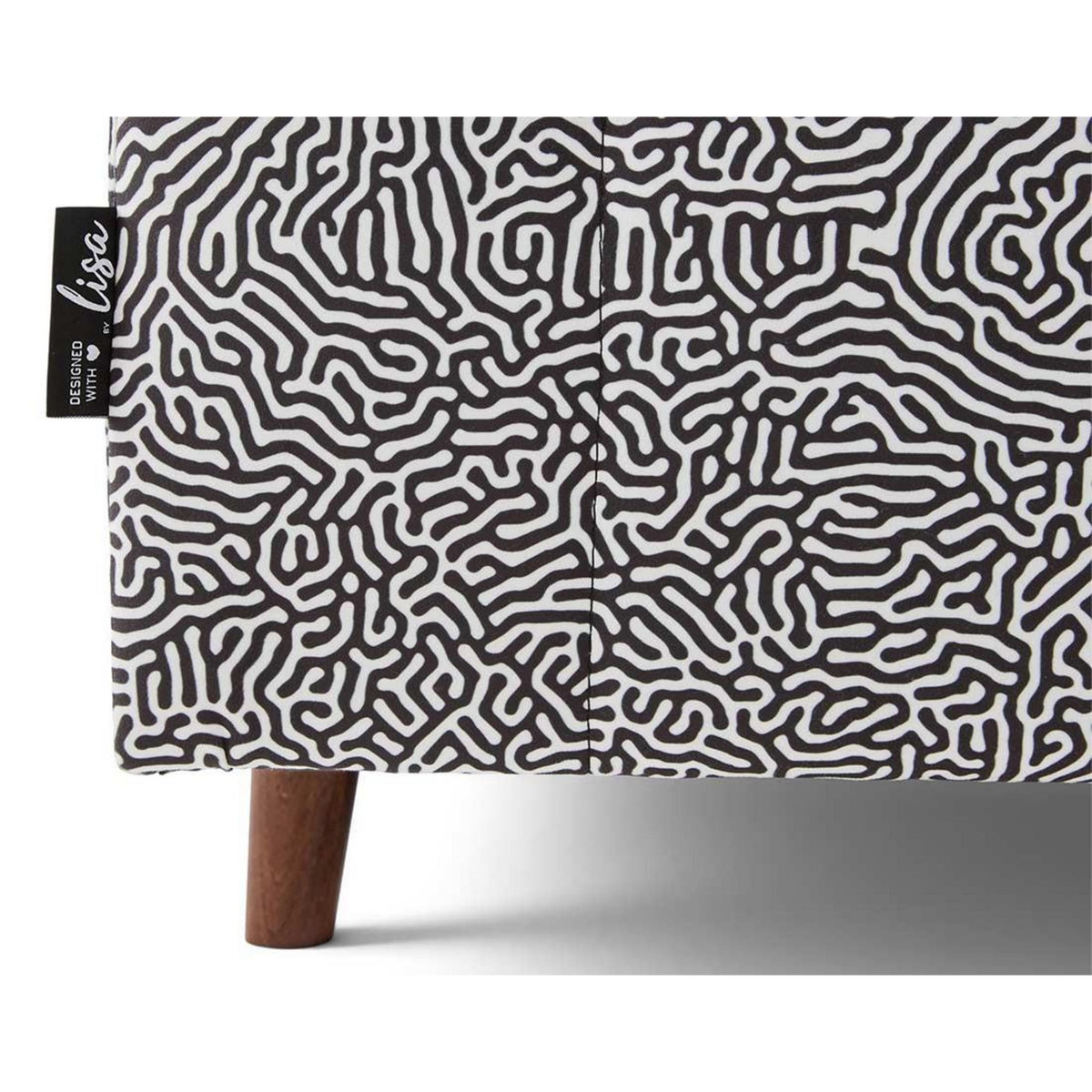 LISA DESIGN Rune - fauteuil motif graphique en velours