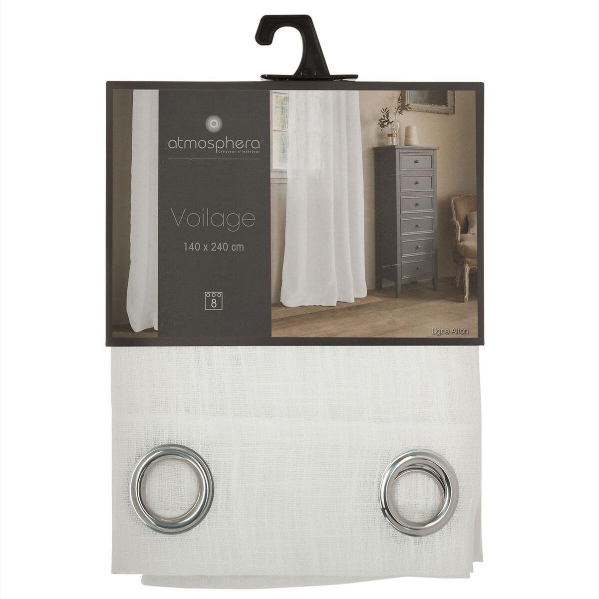 ATMOSPHERA Voilage Alton - 140 x 240 cm