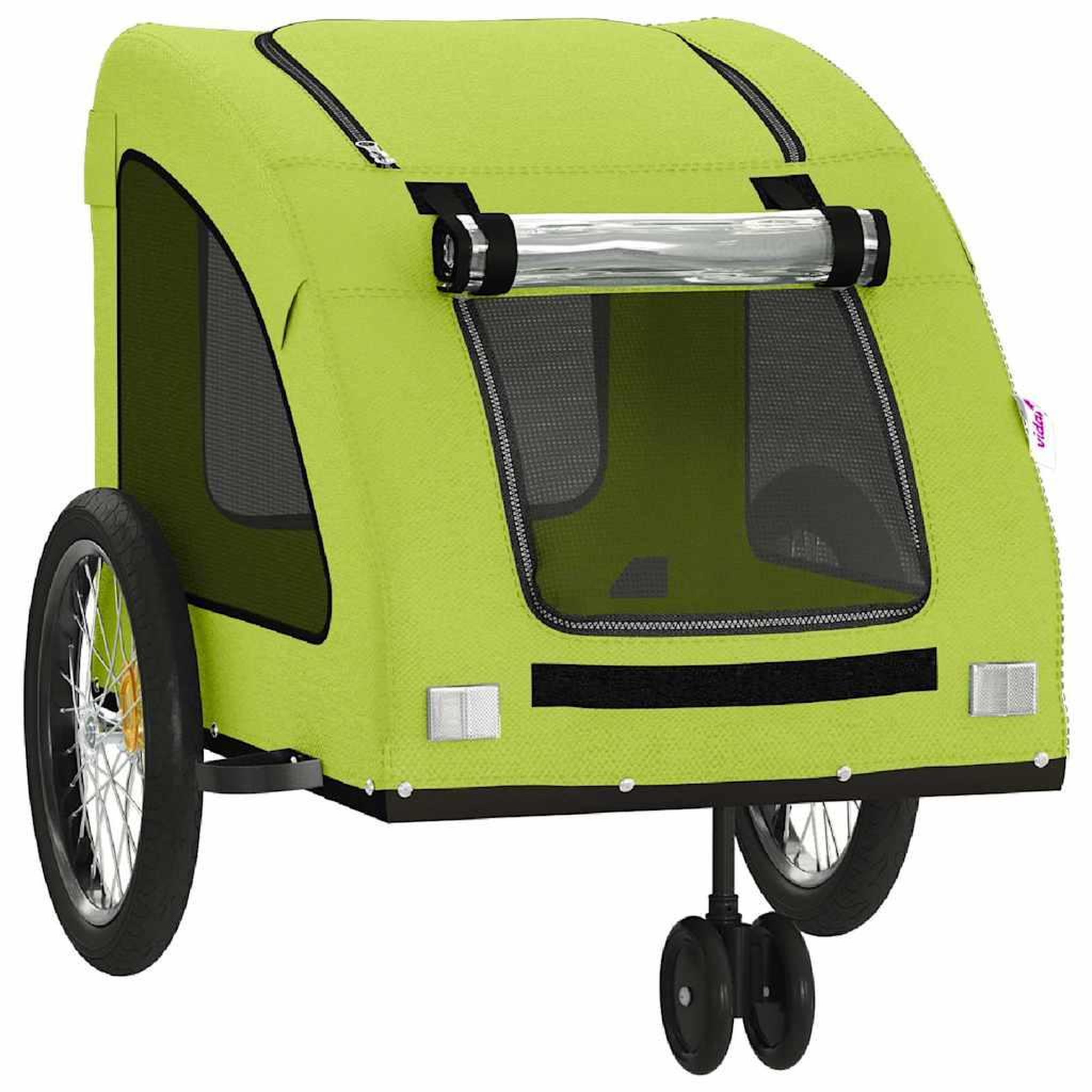 Voir la diapositive 5 : VIDAXL Remorque de velo pour animaux de compagnie vert