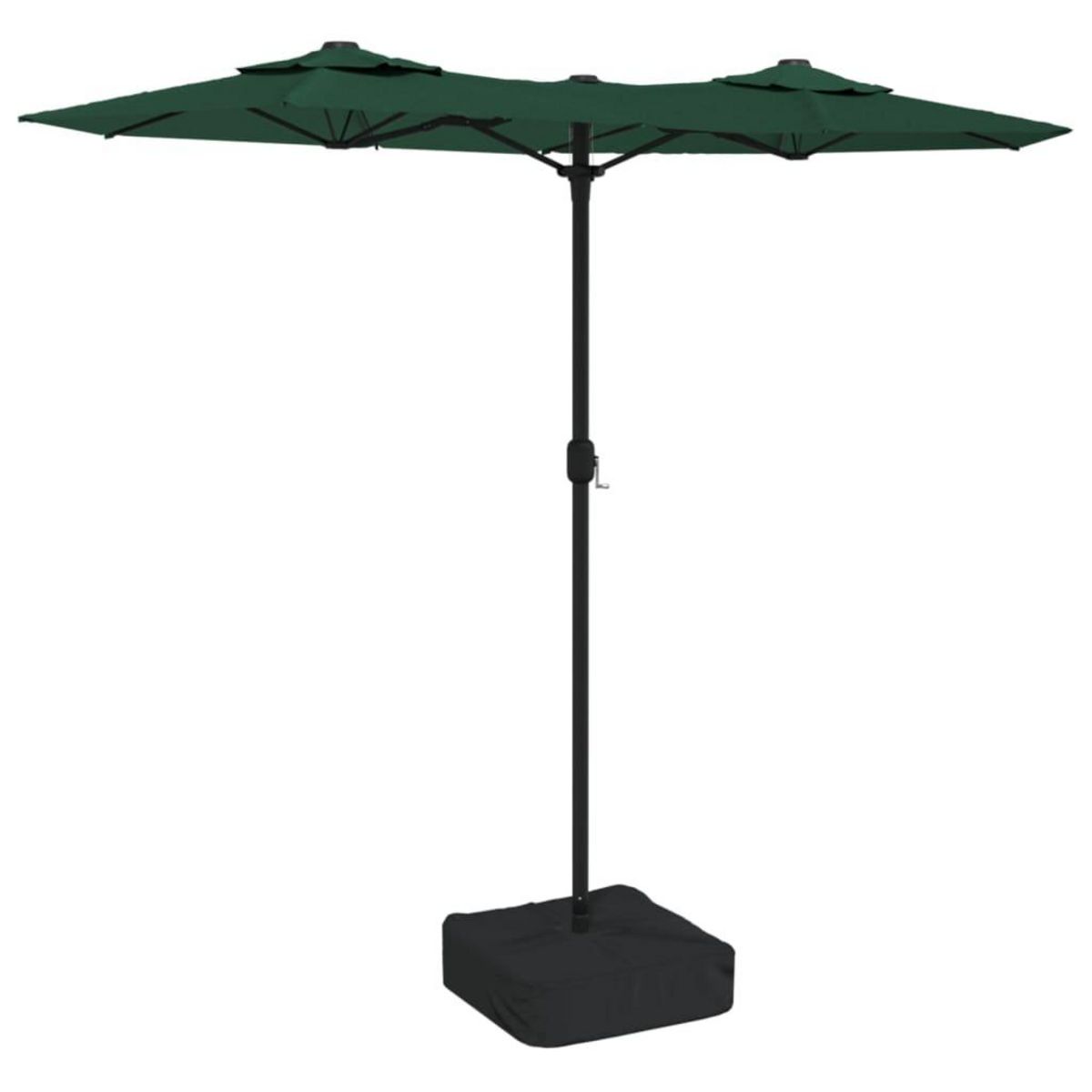 VIDAXL Parasol de jardin a double tete avec LED vert 316x240 cm