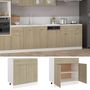 Voir la diapositive 2 : VIDAXL Armoire de plancher a tiroir Chene sonoma Bois d'ingenierie