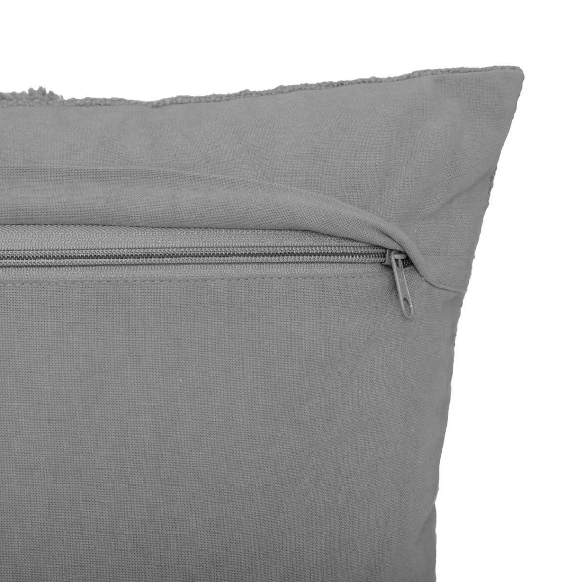 ATMOSPHERA Coussin Déco Tufté  Inca  40x40cm Gris