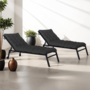 Voir la diapositive 2 : ID MARKET Lot de 2 coussins universel de transat ADAM 180cm noir