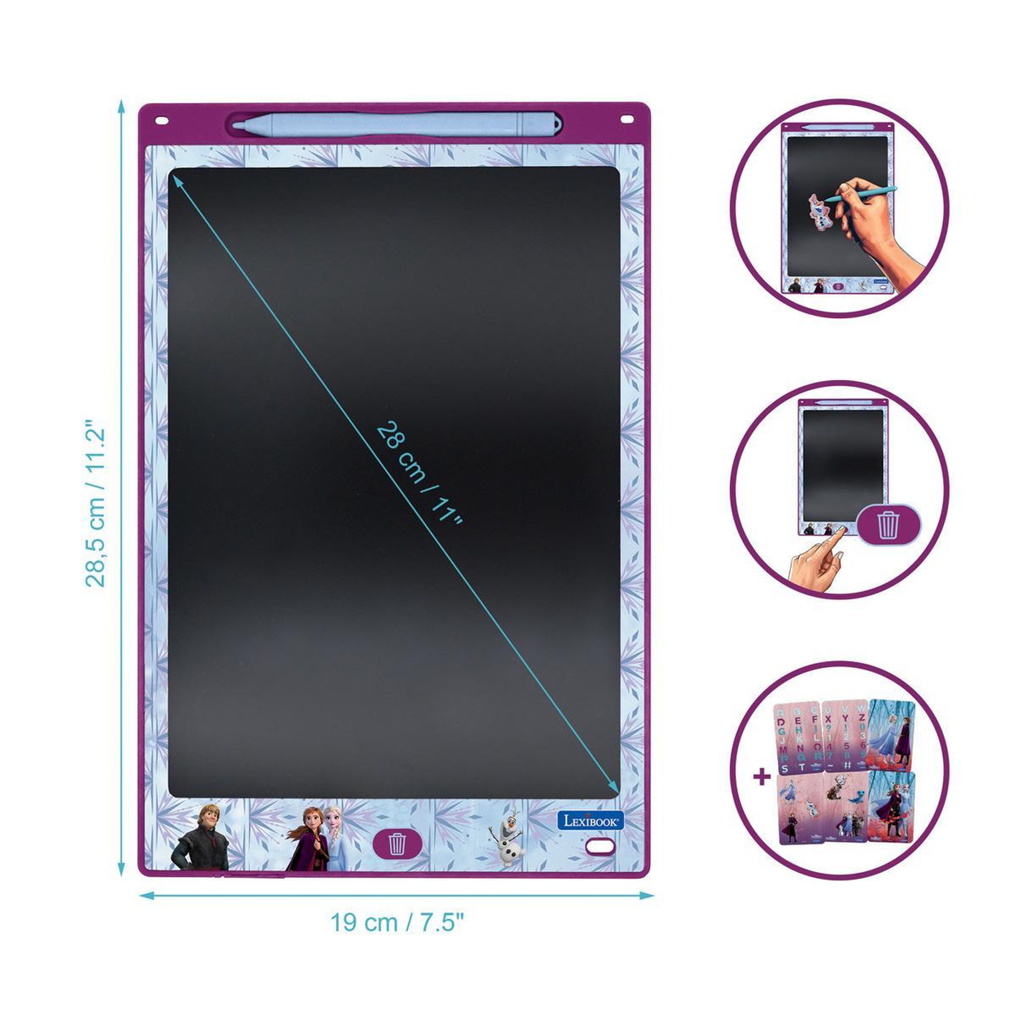 Voir la diapositive 2 : Lexibook Tablette à Dessins électronique multicolore La Reine des Neiges