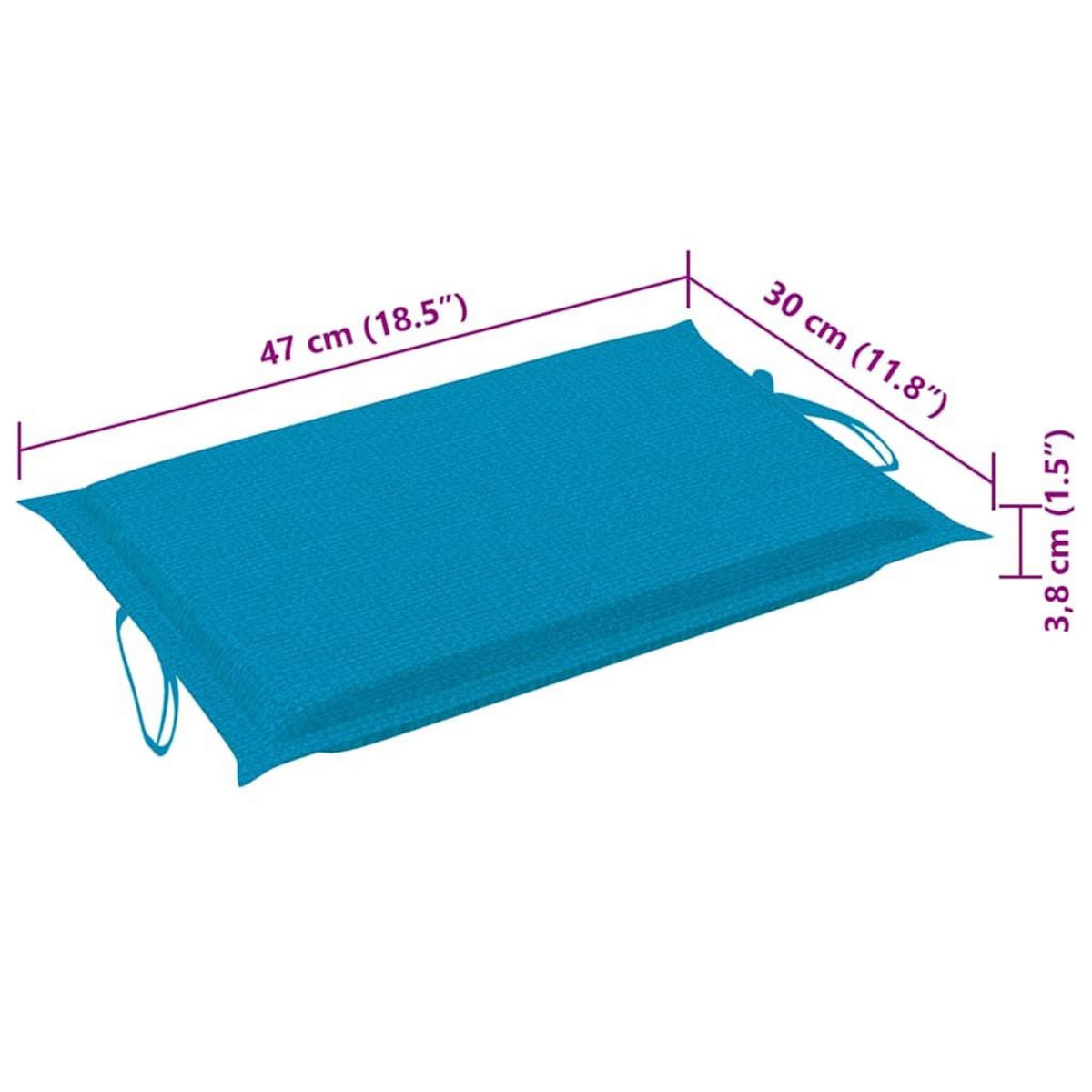 VIDAXL Chaises longues lot de 2 avec coussins Bois d'acacia solide