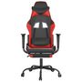 Voir la diapositive 3 : VIDAXL Chaise de jeu avec repose-pied Noir et rouge Similicuir