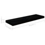 Voir la diapositive 6 : VIDAXL Etagere murale flottante Noir brillant 80x23,5x3,8 cm MDF