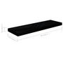 Voir la diapositive 6 : VIDAXL Etagere murale flottante Noir brillant 80x23,5x3,8 cm MDF