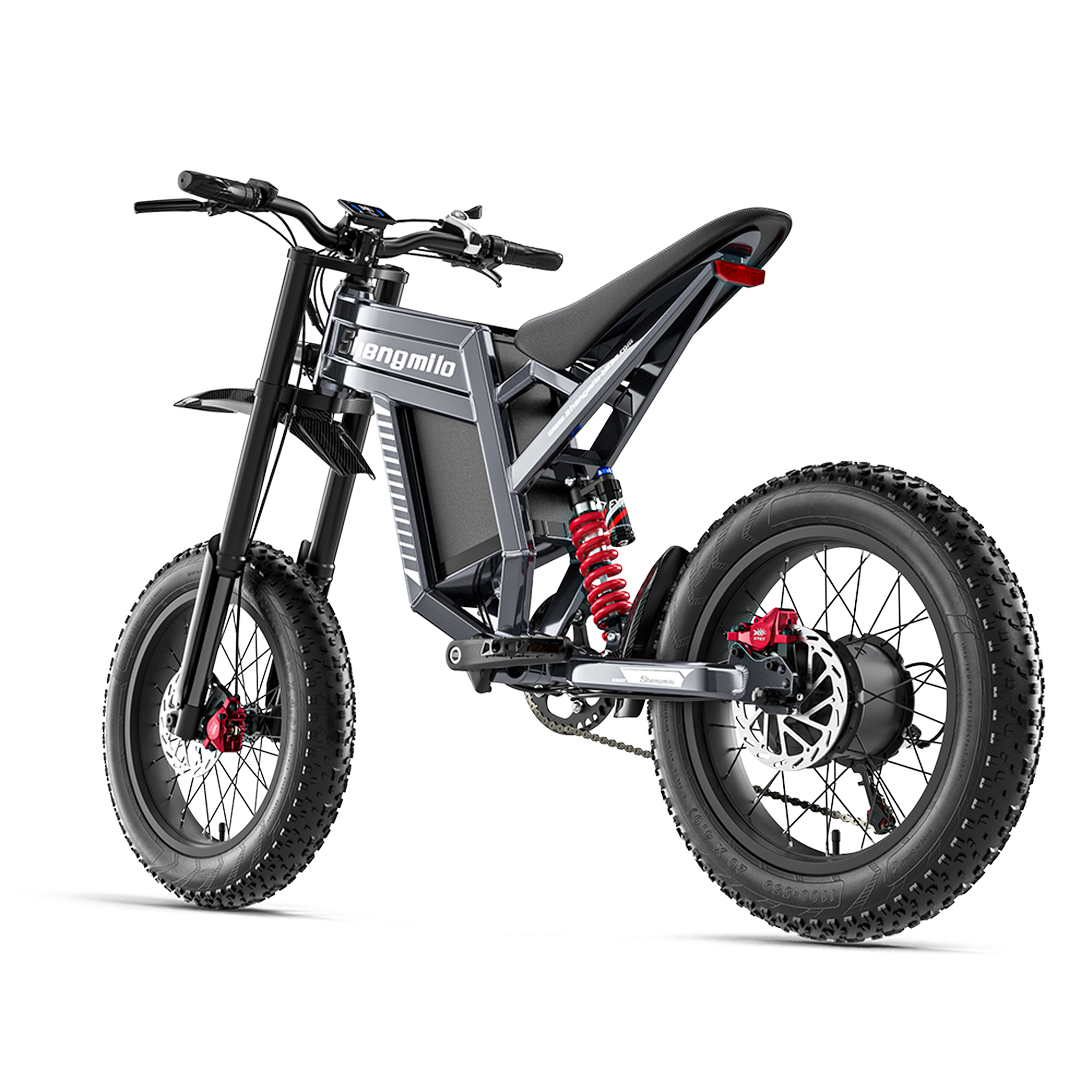 Voir la diapositive 4 : SHENGMILO Vélo électrique Shengmilo S900, batterie longue durée 30 Ah, gris