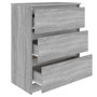 Voir la diapositive 5 : VIDAXL Buffet Sonoma gris 60x35x76 cm Bois d'ingenierie