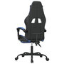 Voir la diapositive 5 : VIDAXL Chaise de jeu pivotante et repose-pied Noir et bleu Similicuir