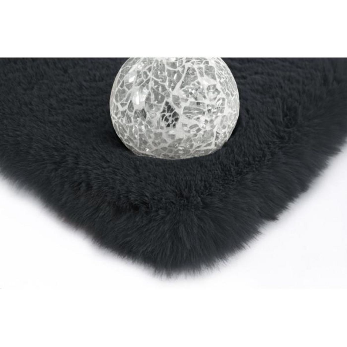 Paris Prix Tapis Tufté à la Main à Poils Longs  Rabbit  Anthracite