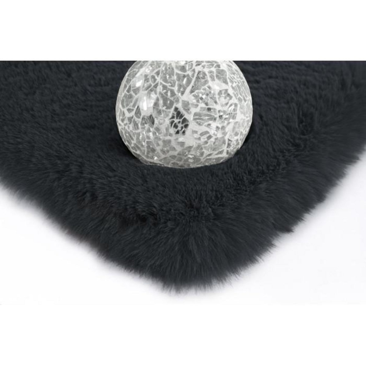 Paris Prix Tapis Tufté à la Main à Poils Longs  Rabbit  Anthracite