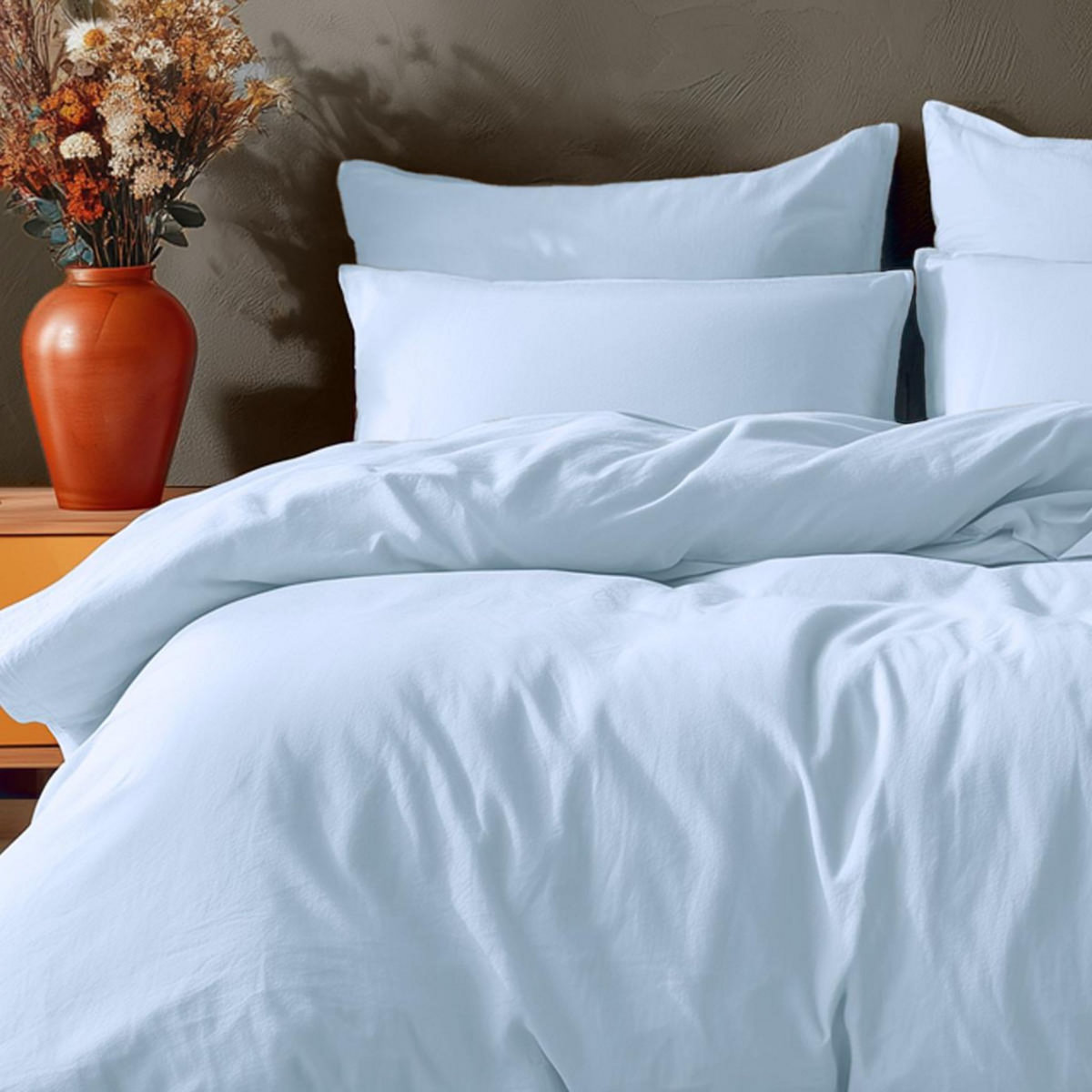 Sensei Maison Parure housse de couette avec 2 taies 50x70 cm en coton STUDIO