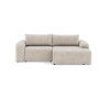Voir la diapositive 1 : BEST MOBILIER Rebecca - canapé d'angle droit 4 places convertible avec coffre en velours texturé