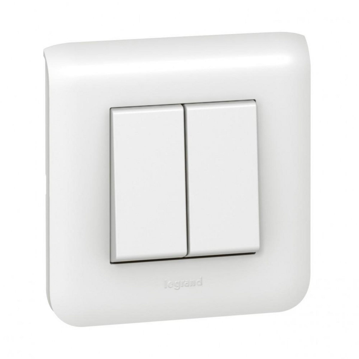 Legrand Double interrupteur va-et-vient Mosaic, blanc, LEGRAND