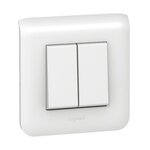 Legrand Double interrupteur va-et-vient Mosaic, blanc, LEGRAND