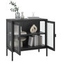 Voir la diapositive 4 : VIDAXL Buffet noir 70x35x70 cm verre et acier