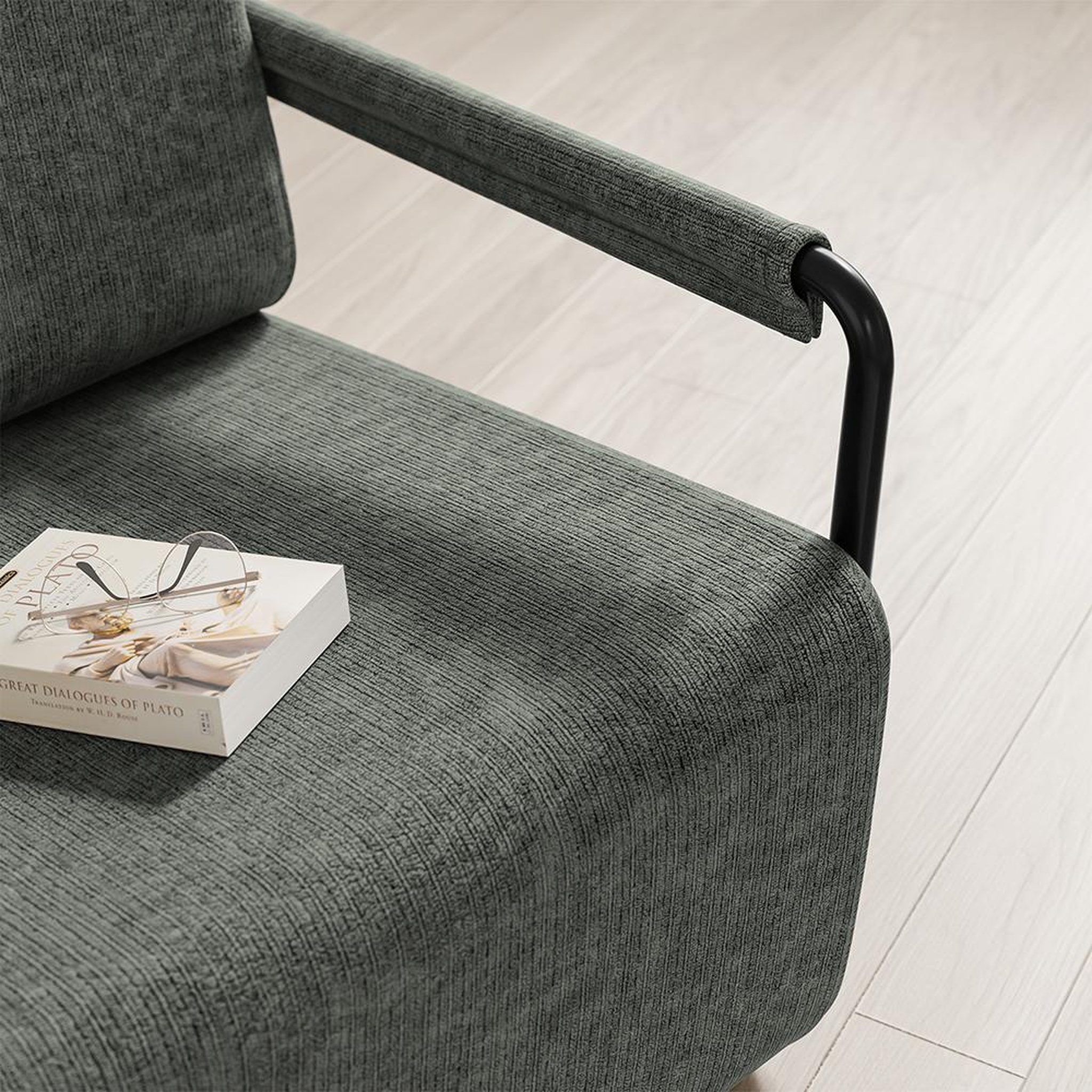 Voir la diapositive 5 : SOBUY Fauteuil relax avec repose-pieds gris foncé 74x67x78cm fst99-dg