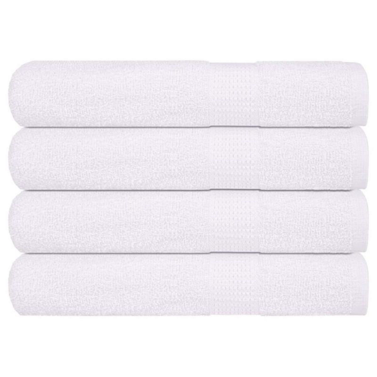 VIDAXL Serviettes de sauna 4 pcs blanc 80x200 cm 360 g m² 100% coton