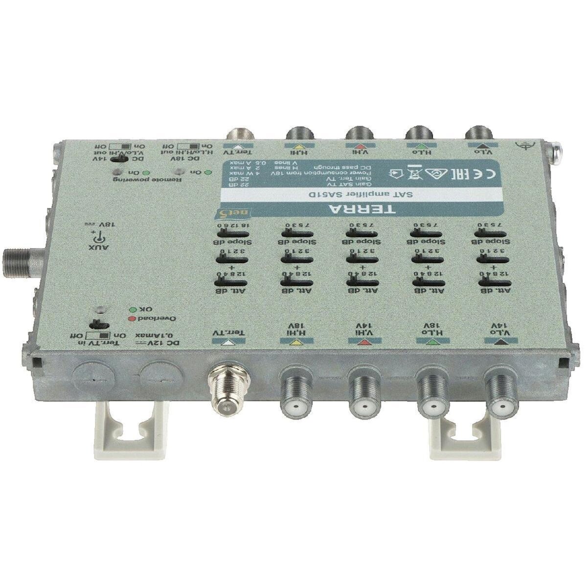 Terraillon Amplificateur Terra SA-51D avec 5 entrées et boîtier blindé