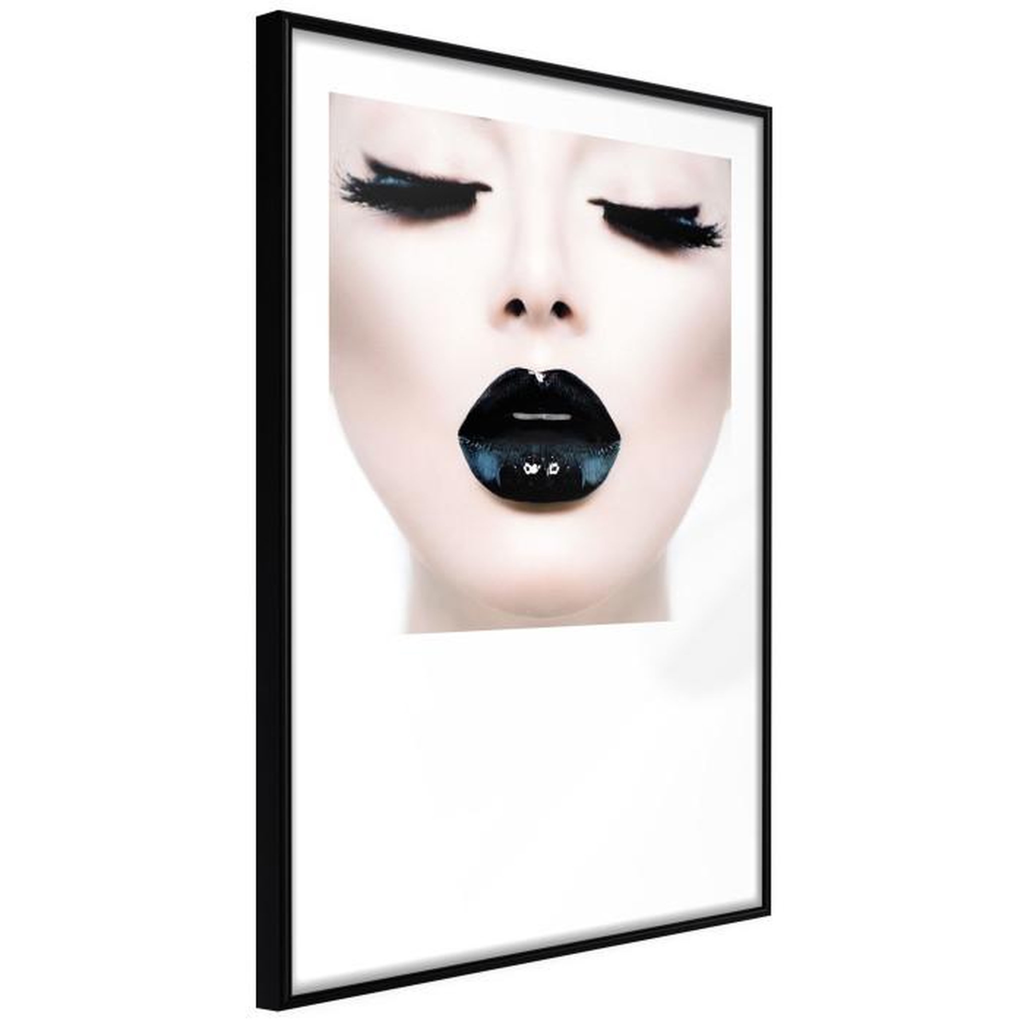 Paris Prix Affiche Murale Encadrée  Black Lipstick. Coloris disponibles : Jaune, Noir