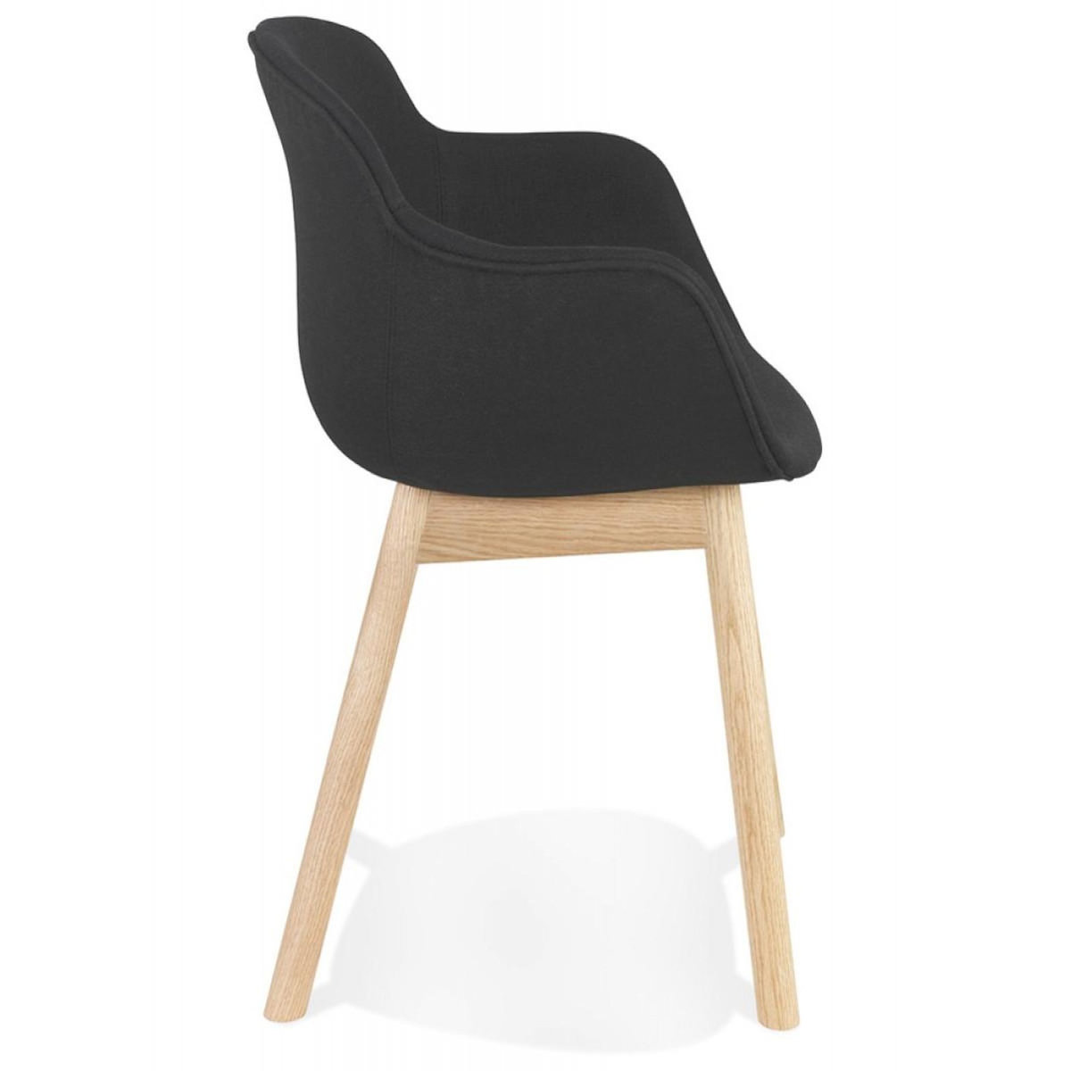 Paris Prix Chaise Design en Tissu  Angie  80cm Noir