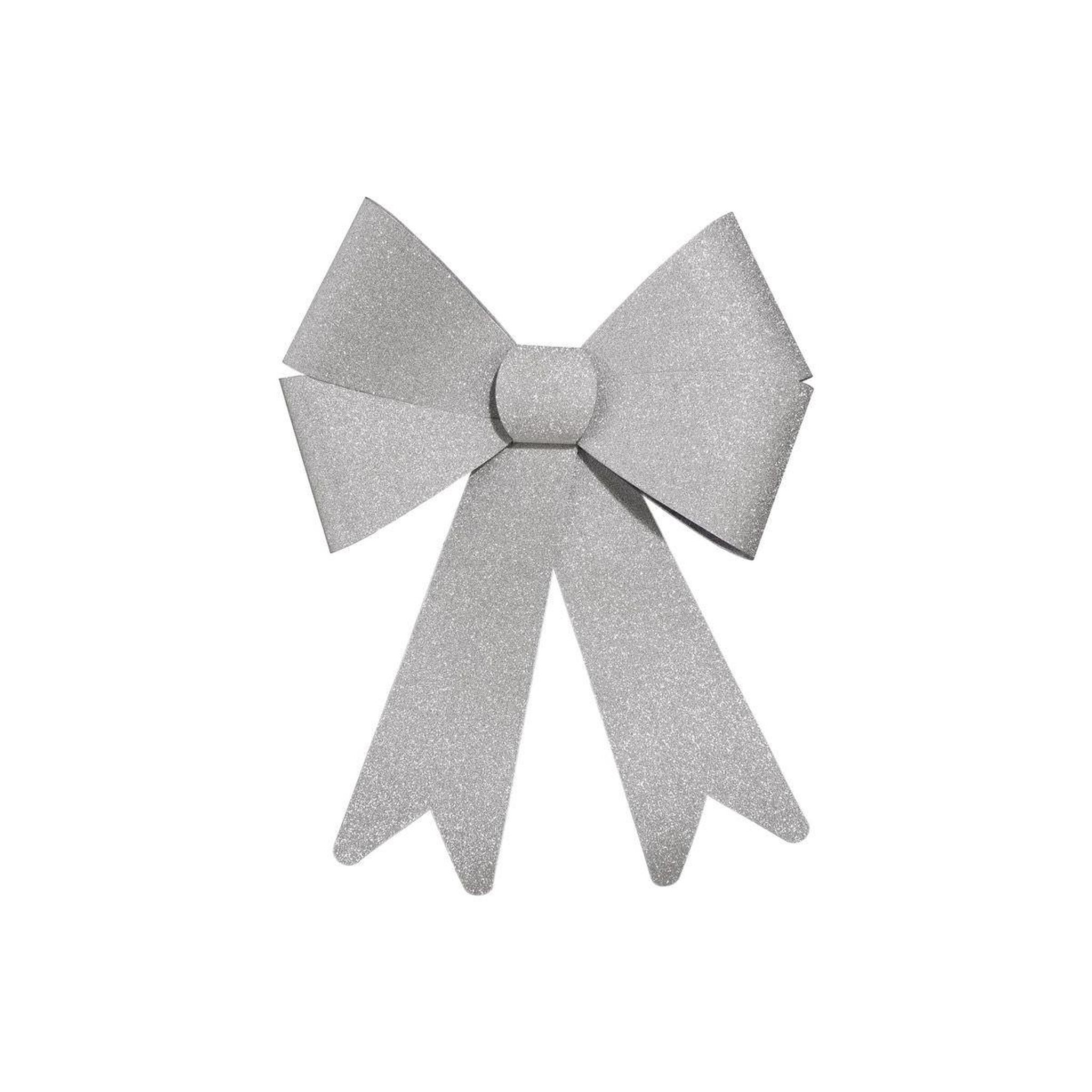 FEERIC LIGHT & CHRISTMAS Nœud déco à paillettes  colorama  30cm argent