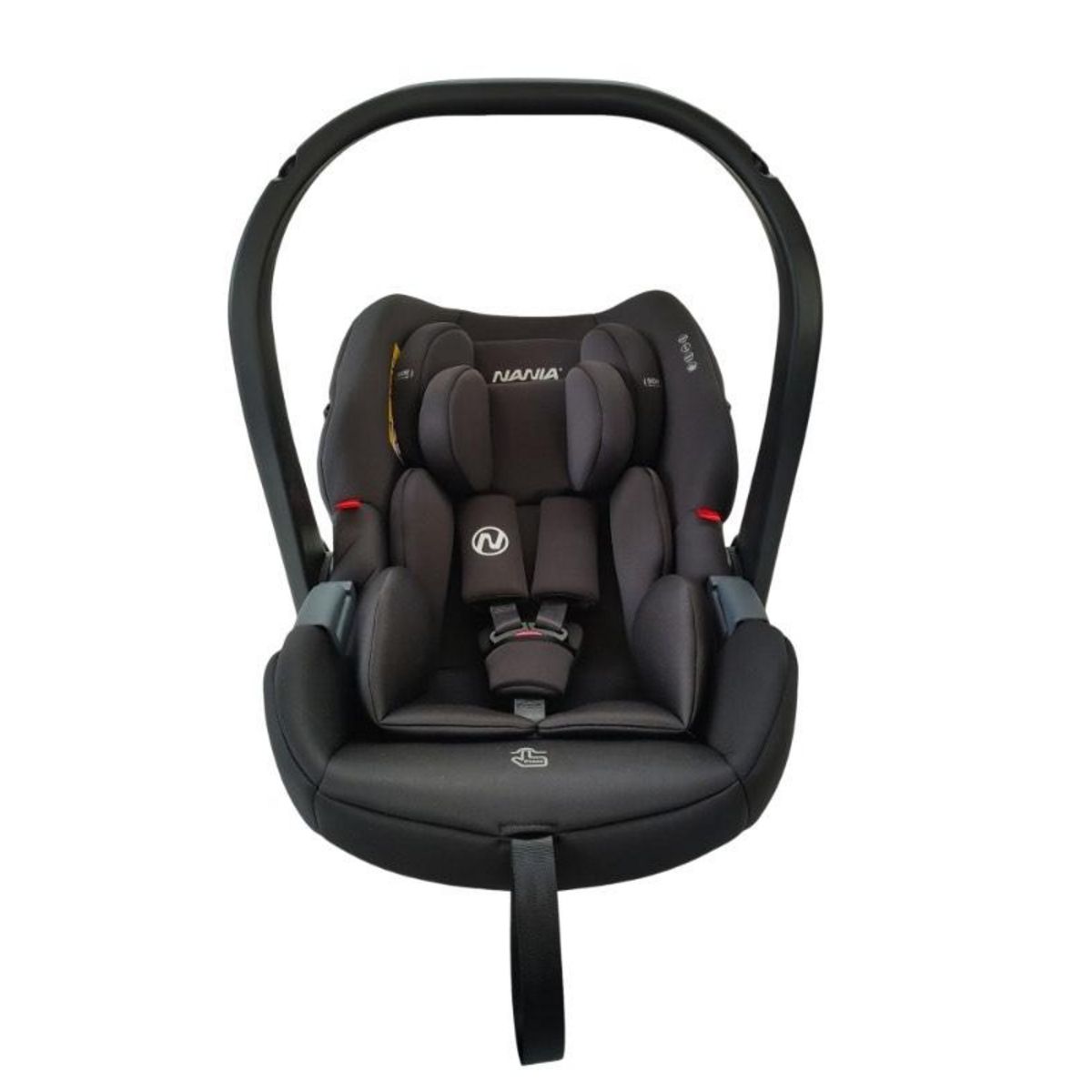 NANIA Siège auto bébé ceinturé NANIA Rimini 40-87 cm R129 i-Size –dès la naissance à 13 kg, Porte-Bébé Groupe 0+, Appuie-tête réglable – Protection Latérale -insert lombaire et de réduction