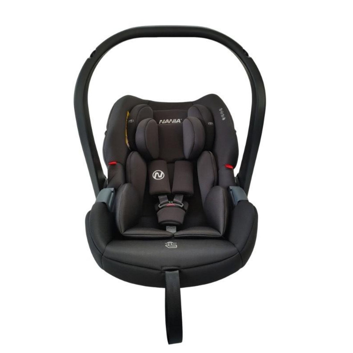 NANIA Siège auto bébé ceinturé NANIA Rimini 40-87 cm R129 i-Size –dès la naissance à 13 kg, Porte-Bébé Groupe 0+, Appuie-tête réglable – Protection Latérale -insert lombaire et de réduction