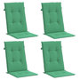 Voir la diapositive 3 : VIDAXL Coussins de chaise de jardin a dossier haut lot de 4 vert tissu
