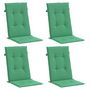 Voir la diapositive 3 : VIDAXL Coussins de chaise de jardin a dossier haut lot de 4 vert tissu