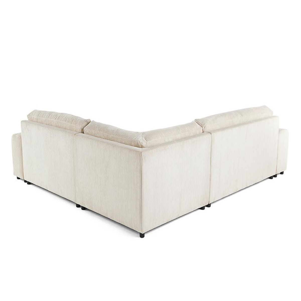 LISA DESIGN Garance - canapé modulable d'angle droit - 5 places - en velours côtelé