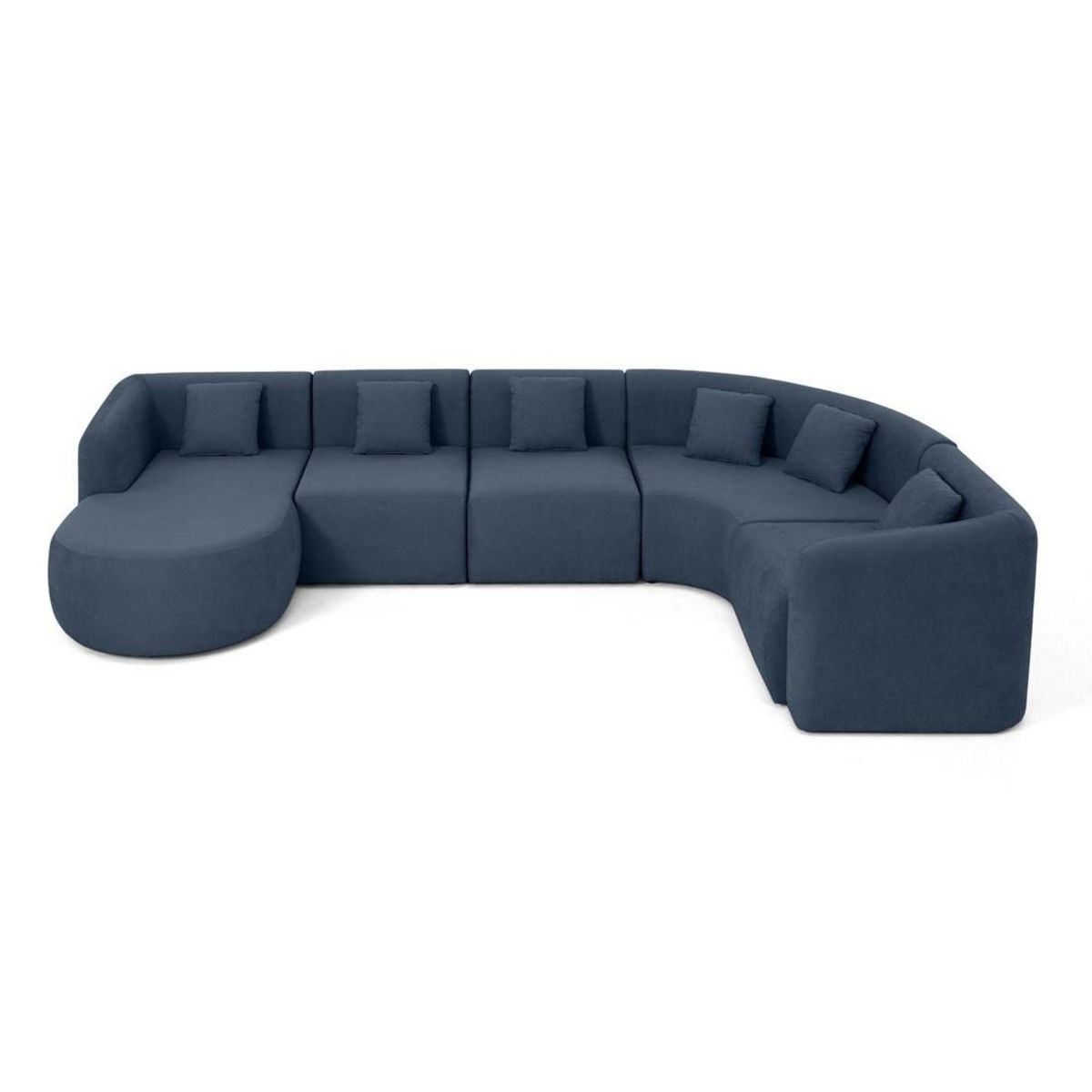 LISA DESIGN Ikare - canapé modulable d'angle gauche - 6 places - en tissu