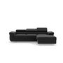 Voir la diapositive 2 : BEST MOBILIER Pablo - canapé d'angle droit - 6 places - convertible avec coffre et têtières réglables - en velours