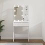 Voir la diapositive 1 : VIDAXL Coiffeuse avec LED Blanc brillant 60x40x140 cm