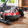 Voir la diapositive 4 : HOMCOM Rameur à eau rameur pliable 6 niveaux de résistance écran LCD multifonction support tablette noir