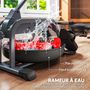 Voir la diapositive 4 : HOMCOM Rameur à eau rameur pliable 6 niveaux de résistance écran LCD multifonction support tablette noir