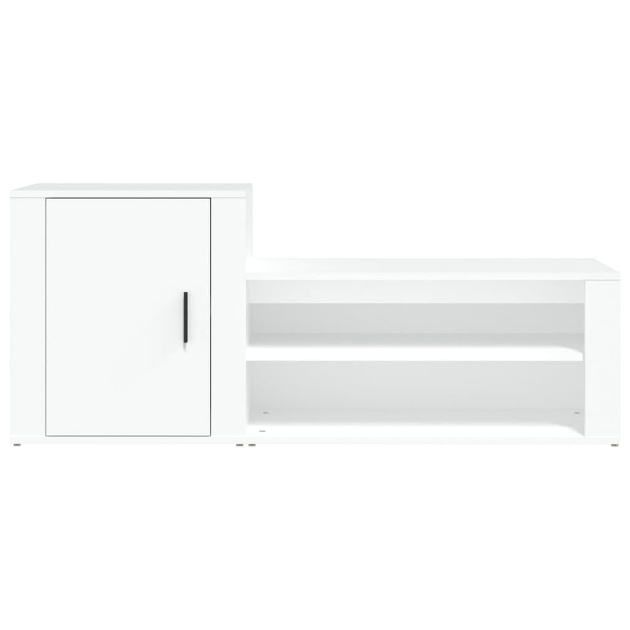 Voir la diapositive 5 : VIDAXL Armoire a chaussures Blanc 130x35x54 cm Bois d'ingenierie