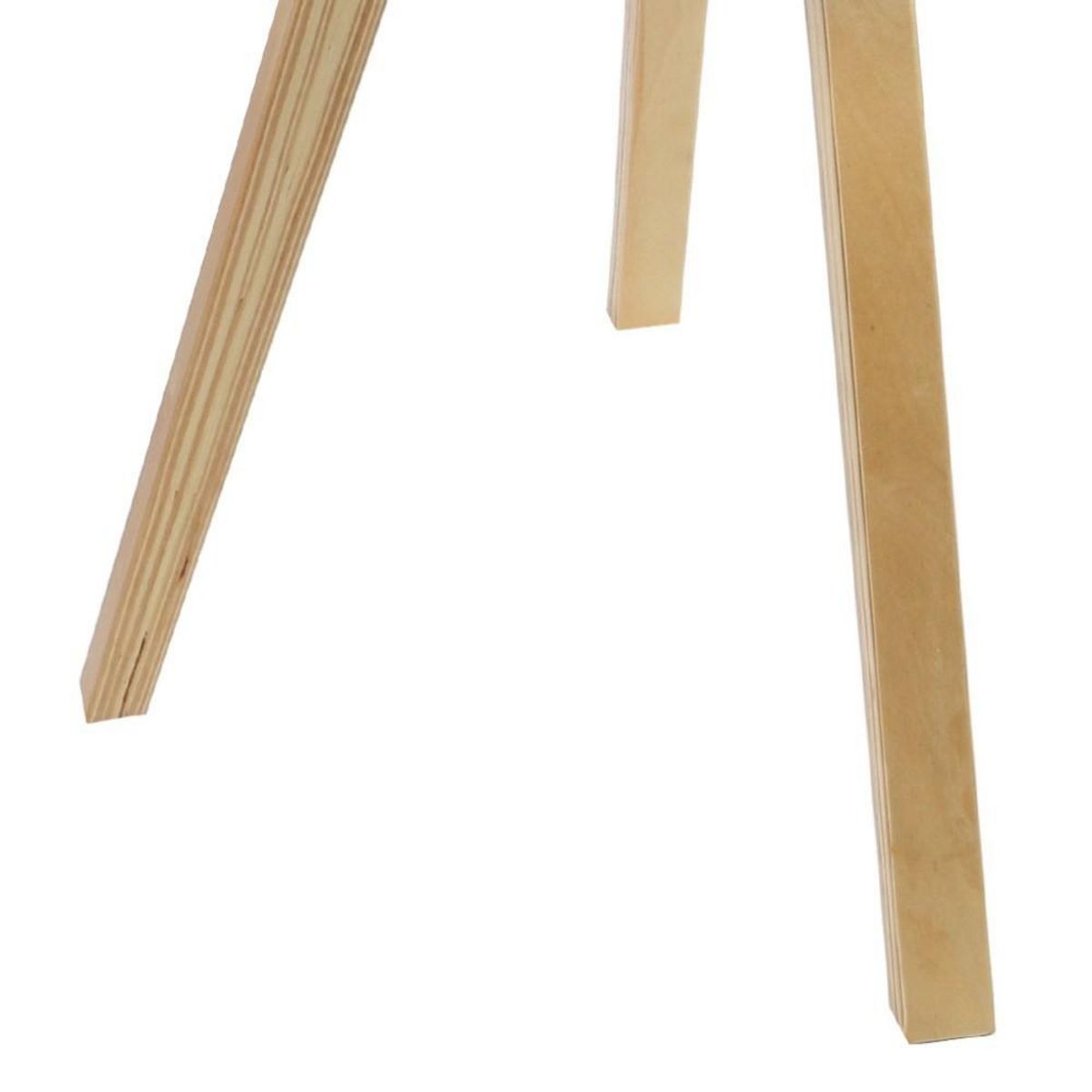 FORNORD Chaise scandinave blanche avec coussin