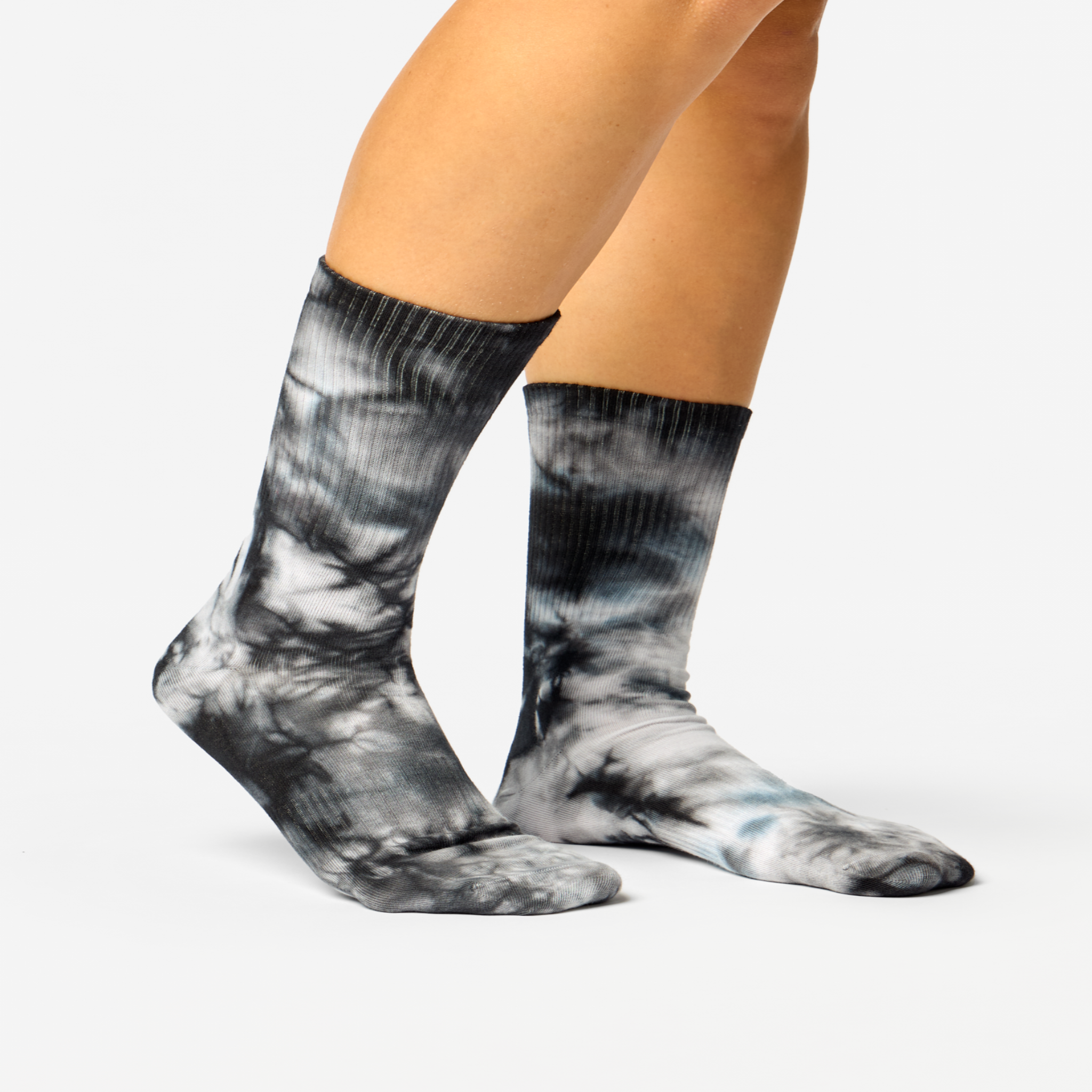 Voir la diapositive 2 : DEDOLES Chaussettes côtelées tie-dye - noir