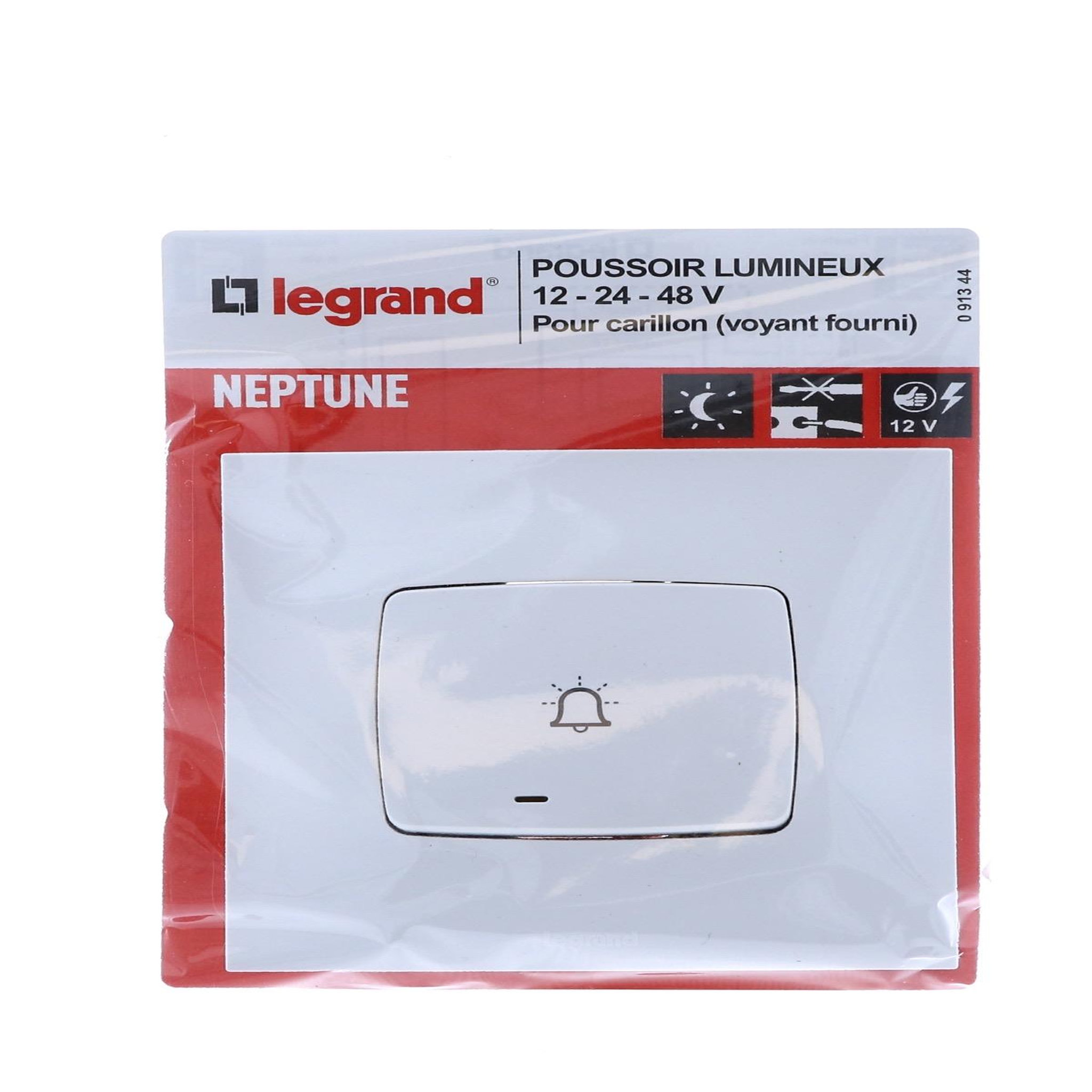 Legrand NEPTUNE Poussoir avec voyant pour carillon