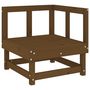 Voir la diapositive 2 : VIDAXL Canape d'angle de jardin marron miel bois de pin solide
