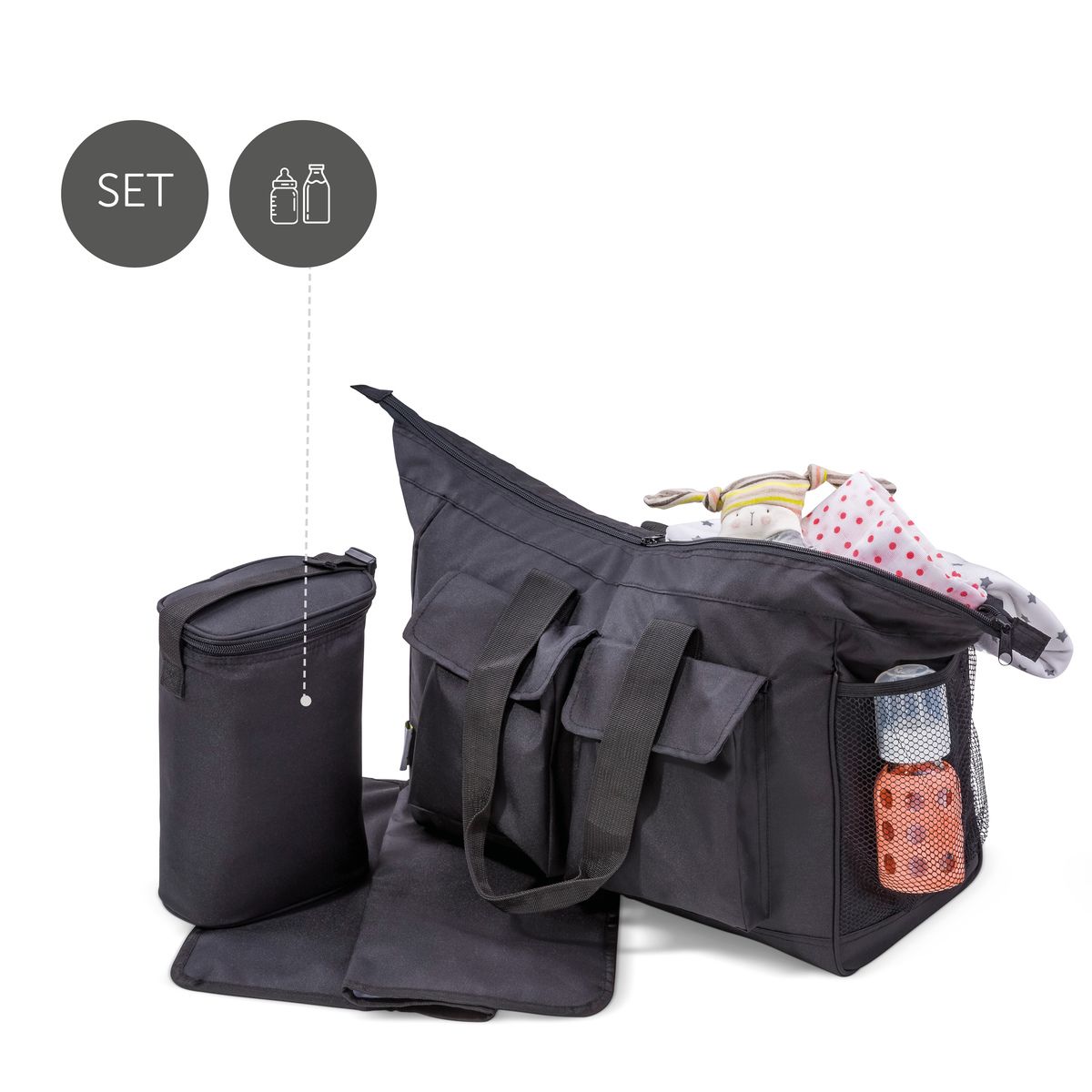 HAUCK Sac à Langer Care Me Charcoal