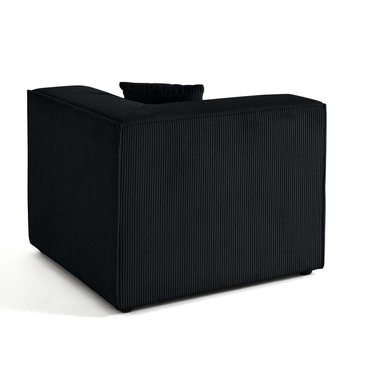 LISA DESIGN Arty - module d'assise d'angle réversible - en velours côtelé