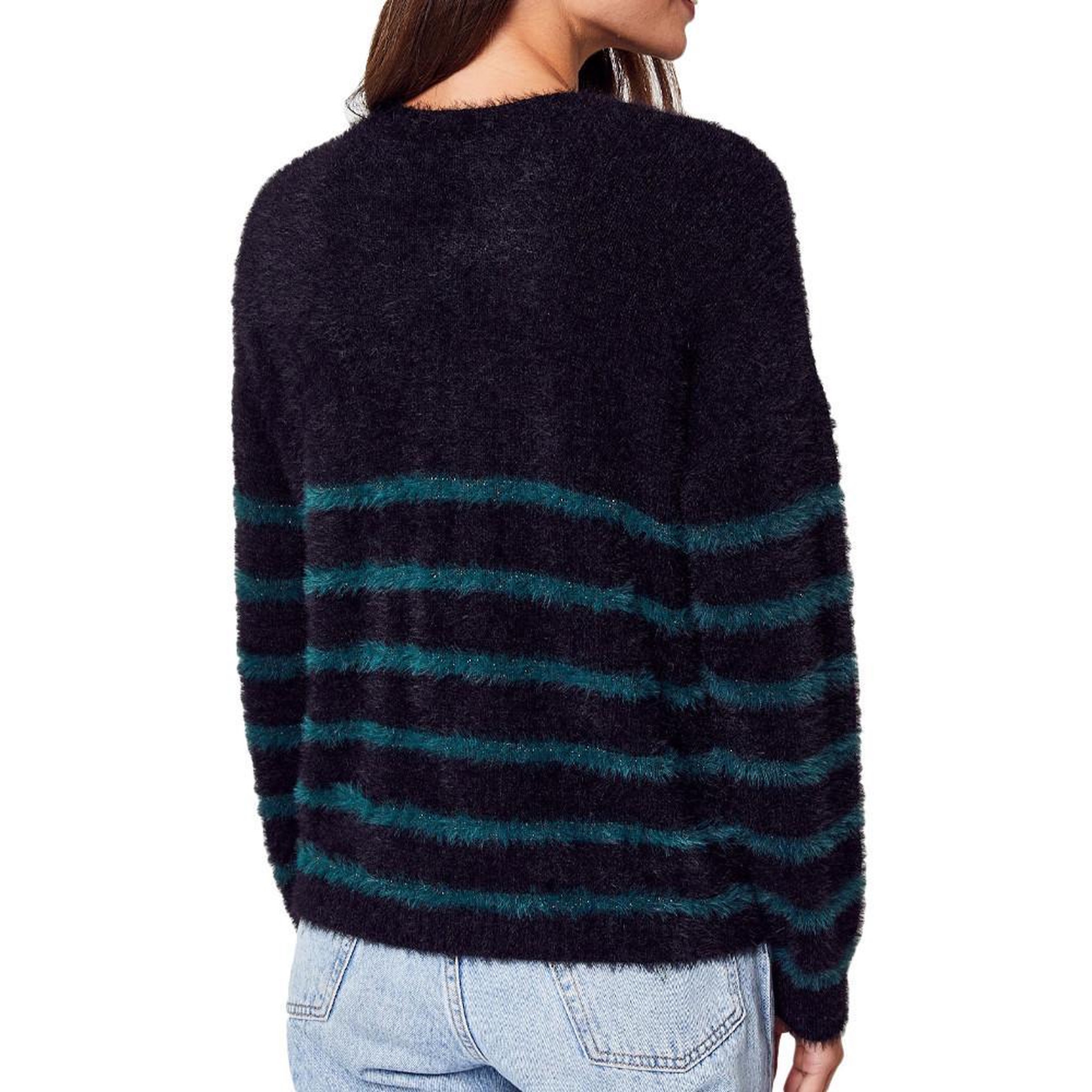 Voir la diapositive 4 : Pieces Gilet noir/vertà rayures femme pieces jana