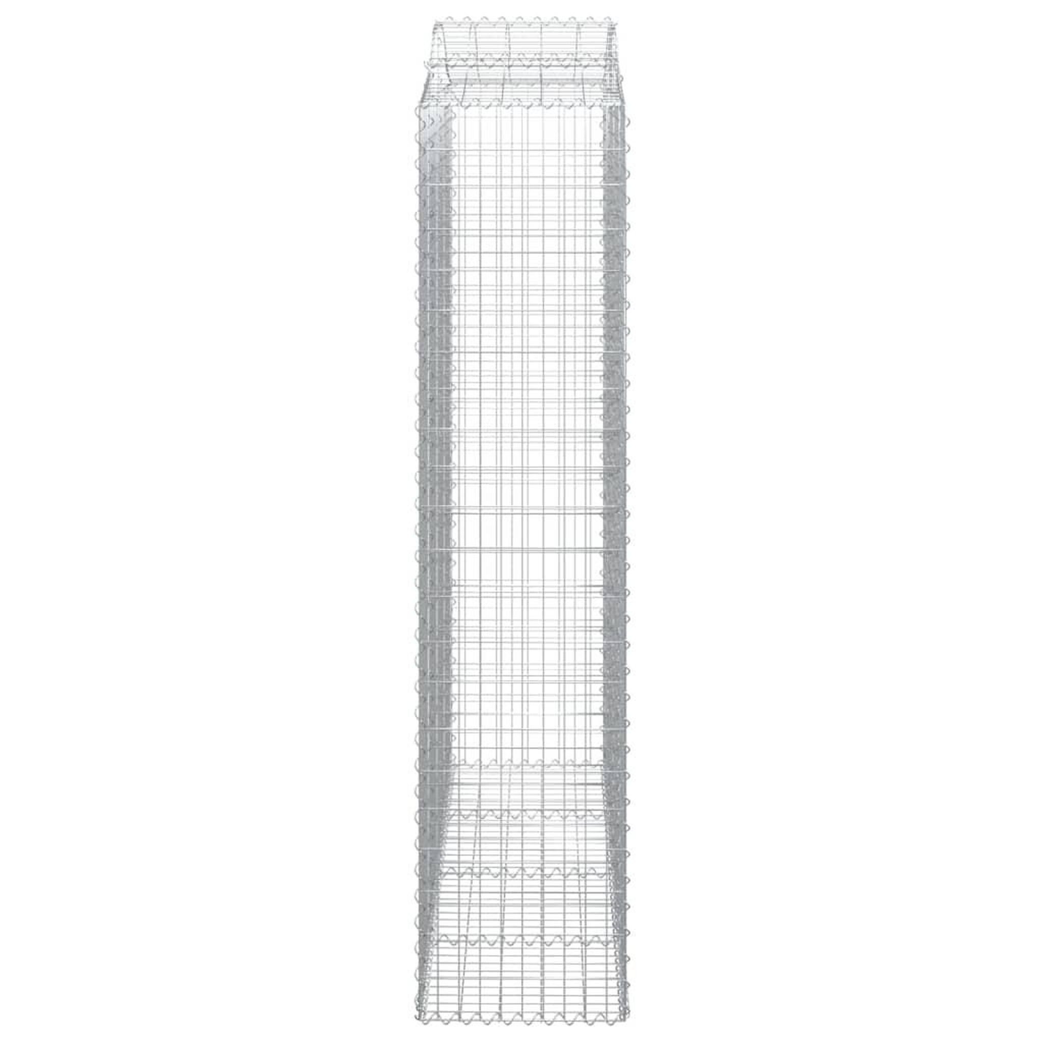 Voir la diapositive 5 : VIDAXL Paniers a gabions arques 13 pcs 200x50x220/240 cm Fer galvanise