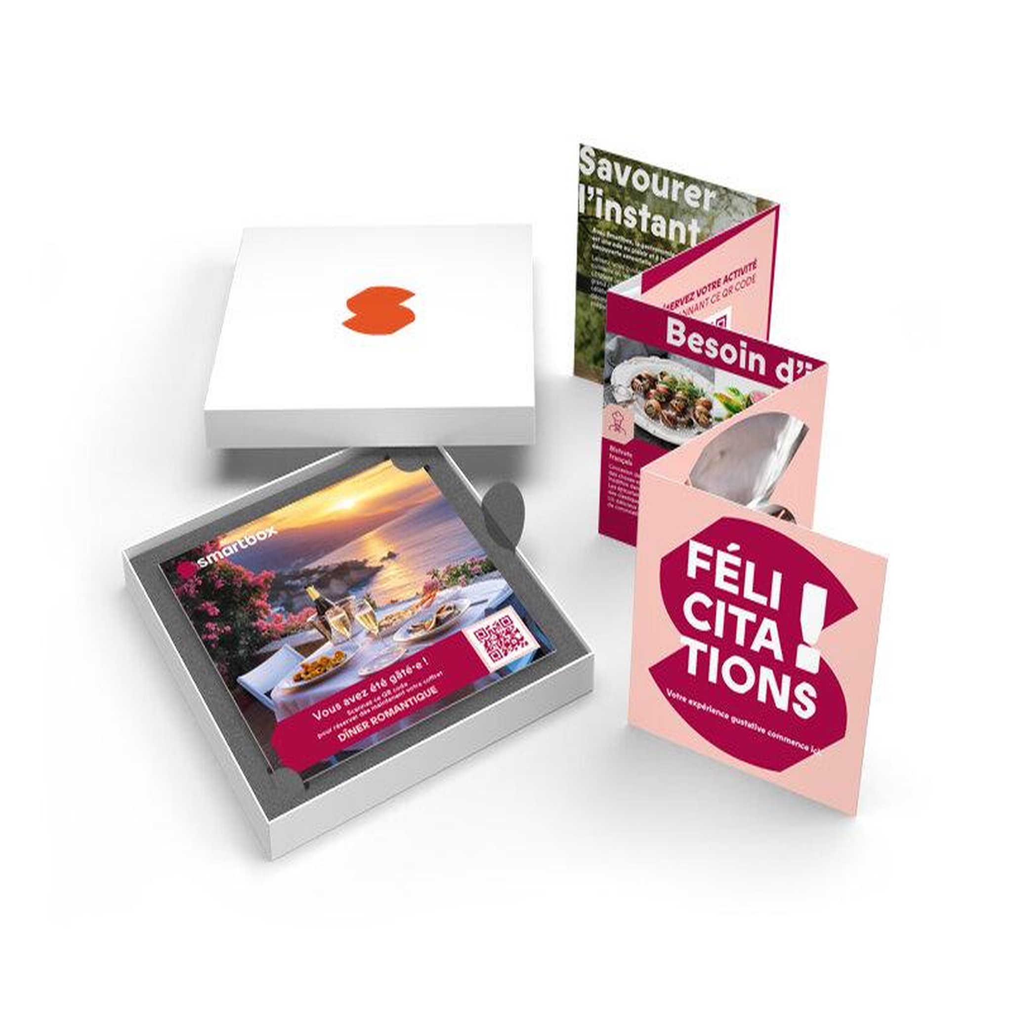 Voir la diapositive 2 : Smartbox Dîner romantique - coffret cadeau gastronomie