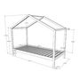 Voir la diapositive 4 : Paris Prix Pack - Lit Enfant Cabane & Matelas  Dallas III  90x200cm Naturel